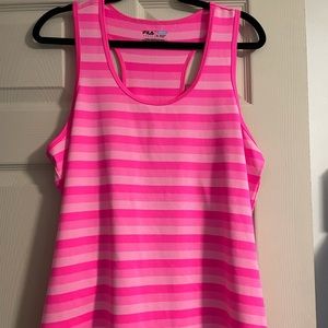 SIZE XL FILA NEON PINK STRIPED TANK